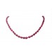 Necklace String Strand Single Line Women Red Ruby Briolette Drop Bead Stone C811